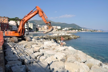 Genova - spiaggia vernazzola lavori in corso