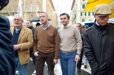 Genova - sindaco lega nord Verona Flavio Tosi in visita 