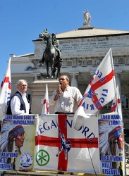 Genova - manifestazione presidio Lega Nord