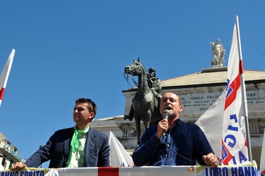 Genova - manifestazione presidio Lega Nord