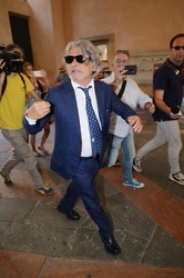Genova, palazzo Tursi - presidente Sampdoria Massimo Ferrero inc