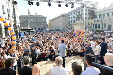 Genova, chiusura campagna elettorale amministrative candidato Ma