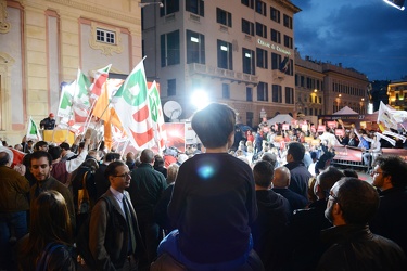 Genova - piazza De Ferrari - confronto candidati elezioni region