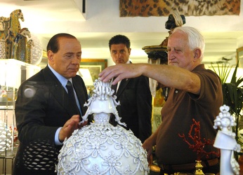 Silvio Berlusconi in visita a Genova