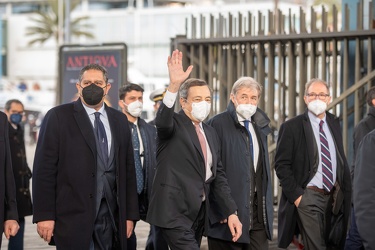 Genova, la visita del premier Mario Draghi