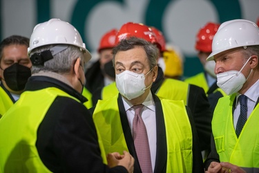 Genova, la visita del premier Mario Draghi