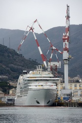 Genova Sestri Ponente - lo stabilimento di Fincantieri inquadrat