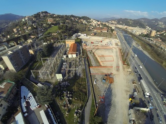 Genova - Valpolcevera - aree ferroviarie Trasta, cantiere lavori