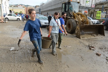 Genova - alluvione Ottobre 2014 - i danni in via Canevari e il l