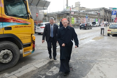 Genova - alluvione Ottobre 2014 - la visita del cardinale Angelo