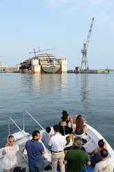Genova, porto - nave Concordia, relitto di quella che fu la Cost