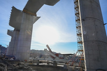 Genova - situazione avanzamento cantiere nuovo ponte ex morandi 