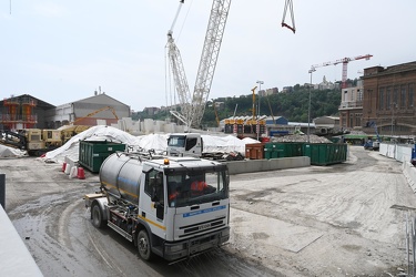 Genova - avanzamento cantiere ricostruzione Ponte ex Morandi