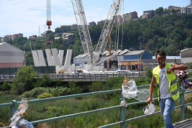 Genova - cantiere ponte Morandi, ormai ultimata demolizione ulti