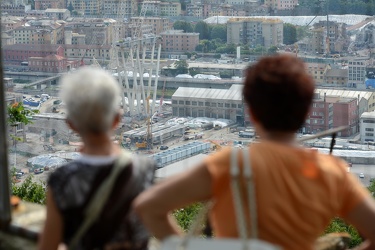 Genova, avanzamento lavori cantiere ricostruzione ponte Morandi