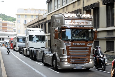 Genova - la situazione del traffico nella prima mattina di sette