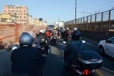 Genova - la complessa situazione del traffico a poco meno di un 