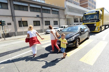 Genova - Sestri Ponente - attraversamenti pedonali via Siffredi
