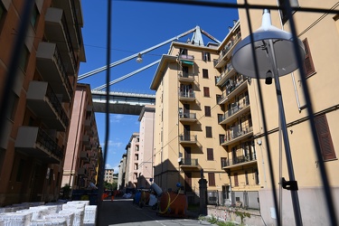 Genova, via Fillak e via Porro - situazione Ponte Morandi