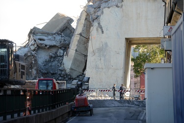 Genova, Ponte Morandi - sopralluogo per primo atto incidente pro