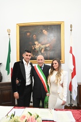 Genova, corso Torino - matrimonio di Cristian Romero, giocatore 