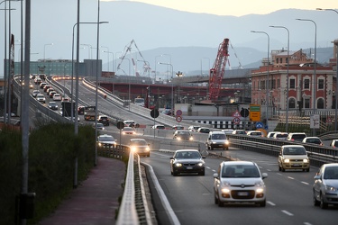 Genova, Cornigliano - ingresso autostrada da strada Guido Rossa