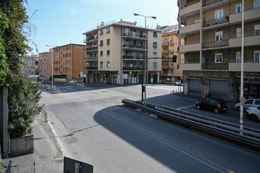 Genova, strade deserte, inizia una nuova settimana di emergenza