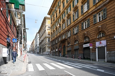 Genova, strade deserte, inizia una nuova settimana di emergenza