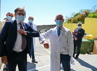 Genova, ospedale San Martino - visita di Pierpaolo Sileri, vice 