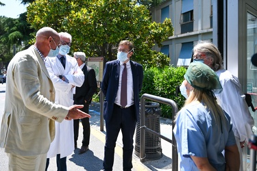 Genova, ospedale San Martino - visita di Pierpaolo Sileri, vice 