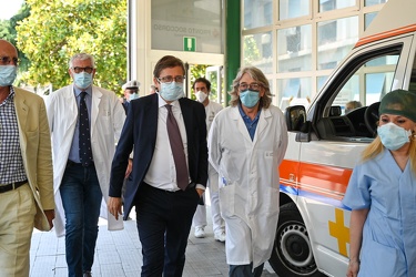 Genova, ospedale San Martino - visita di Pierpaolo Sileri, vice 