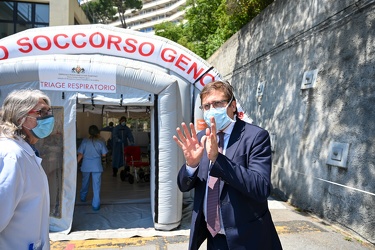 Genova, ospedale San Martino - visita di Pierpaolo Sileri, vice 