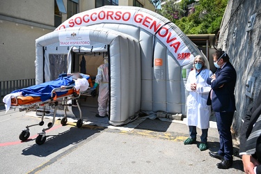 Genova, ospedale San Martino - visita di Pierpaolo Sileri, vice 