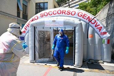 Genova, ospedale San Martino - visita di Pierpaolo Sileri, vice 