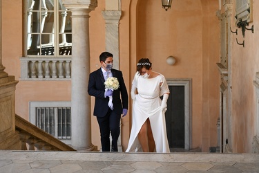 Genova, palazzo Tursi - il primo matrimonio con pubblico dopo il