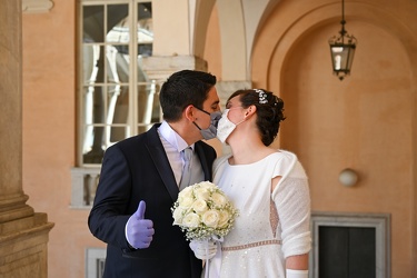 Genova, palazzo Tursi - il primo matrimonio con pubblico dopo il