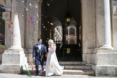 Genova, palazzo Tursi - il primo matrimonio con pubblico dopo il