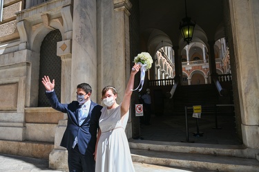 Genova, palazzo Tursi - il primo matrimonio con pubblico dopo il