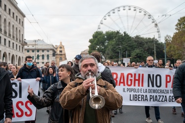 Genova, manifestazione no vax del sabato pomeriggio