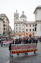 Genova, manifestazione No Vax No Gren Pass