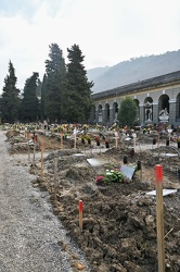 Genova, cimitero Staglieno - un anno di pandemia Covid19