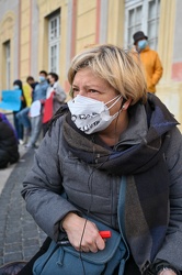 Genova, piazza De Ferrari - manifestazione studenti contro didat