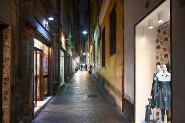 Genova, centro storico - primo weekend coprifuoco seconda ondata