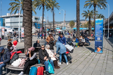 Genova, centro - turisti weekend di Paqua