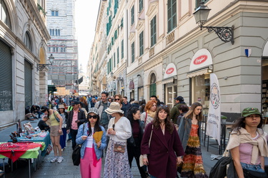 Genova, centro - turisti weekend di Paqua