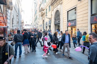 Genova, centro - turisti weekend di Paqua