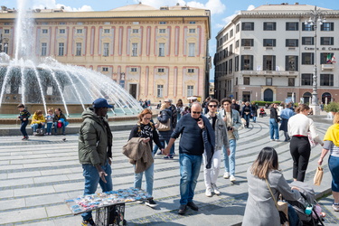 Genova, centro - turisti weekend di Paqua