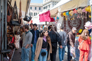 Genova, centro - turisti weekend di Paqua