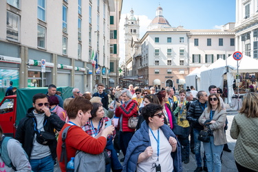 Genova, centro - turisti weekend di Paqua