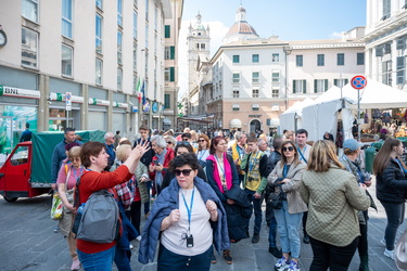 Genova, centro - turisti weekend di Paqua